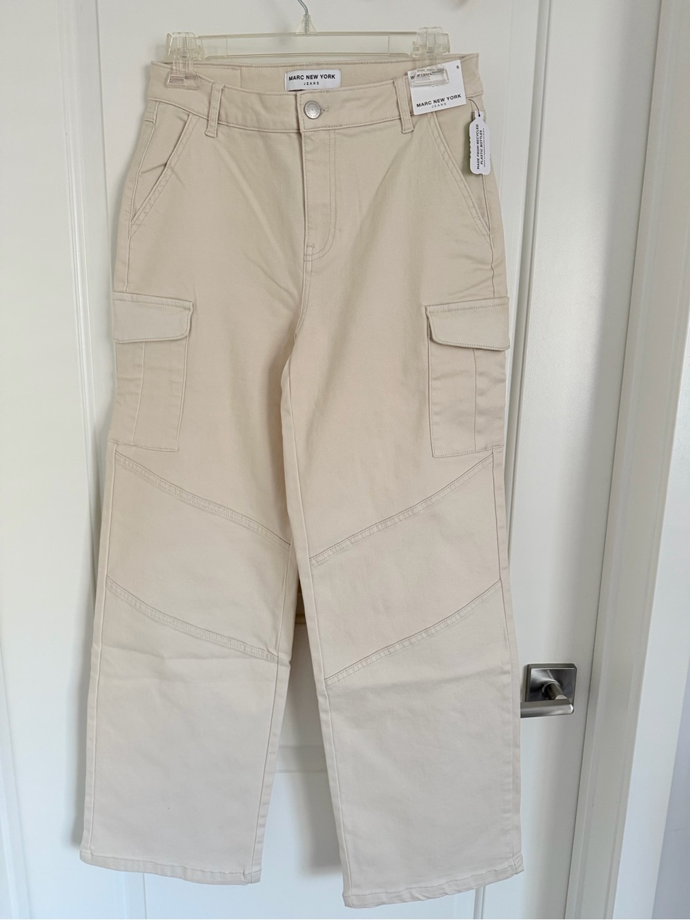 Marc New York Wide Leg Beige Cargo Pants